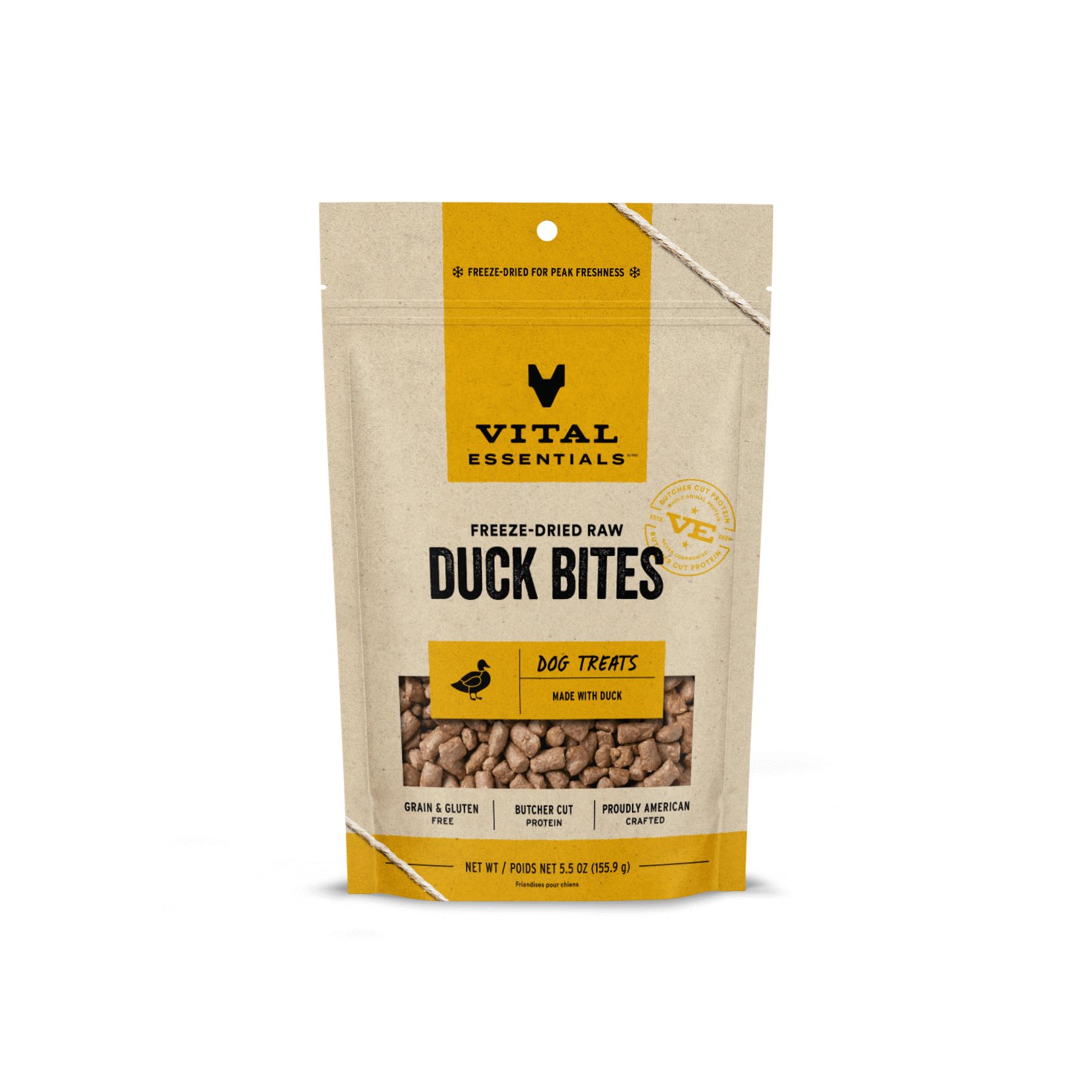 VITAL ESSENTIALS DOG DUCK BITES FD TREAT 5.5OZ