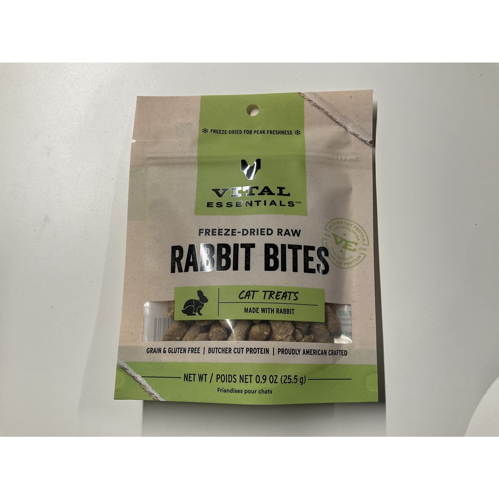 VITAL ESSENTIALS VE CAT RABBIT BITES FD TREATS 0.9OZ