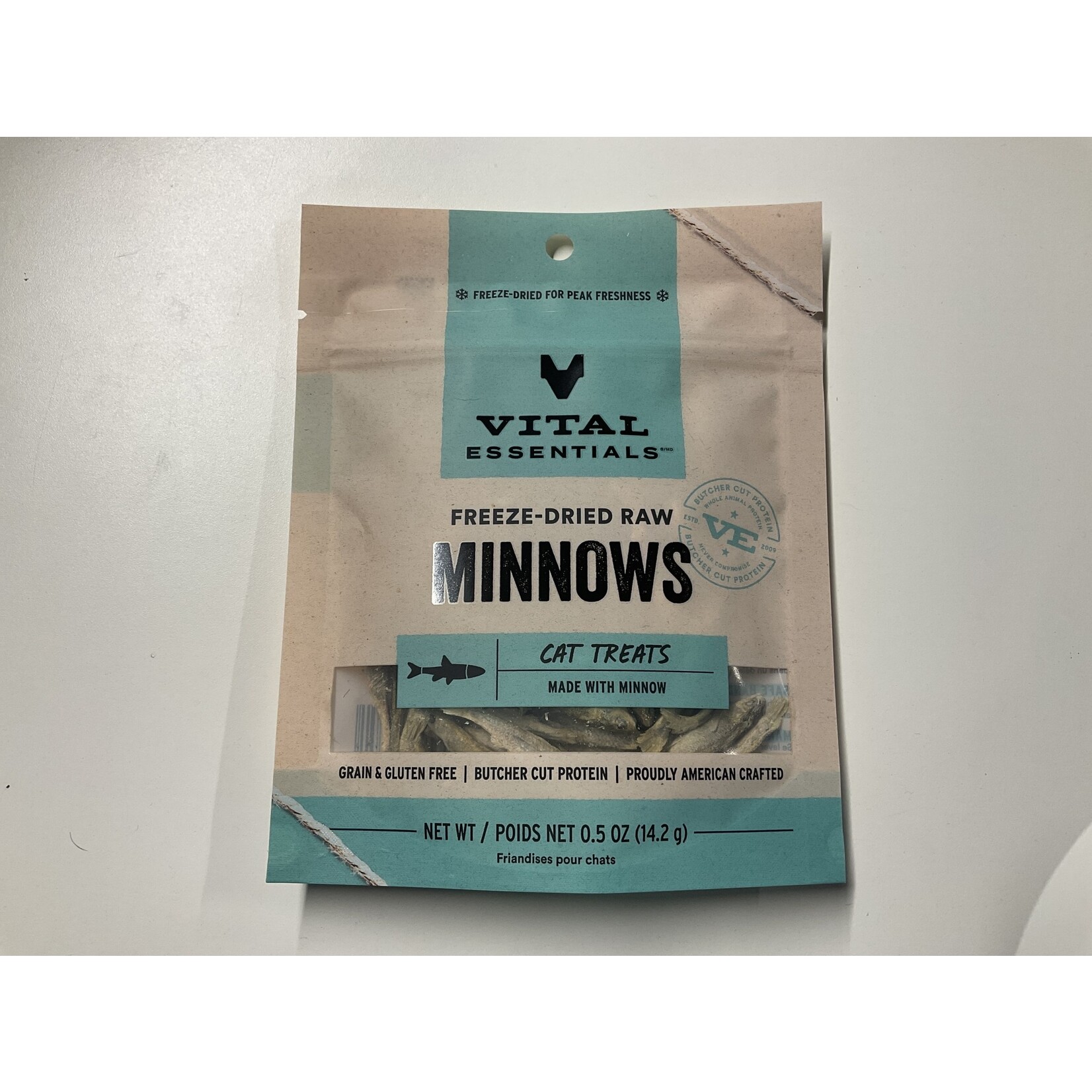 VITAL ESSENTIALS VE CAT MINNOWS FD RAW TREATS 0.5OZ