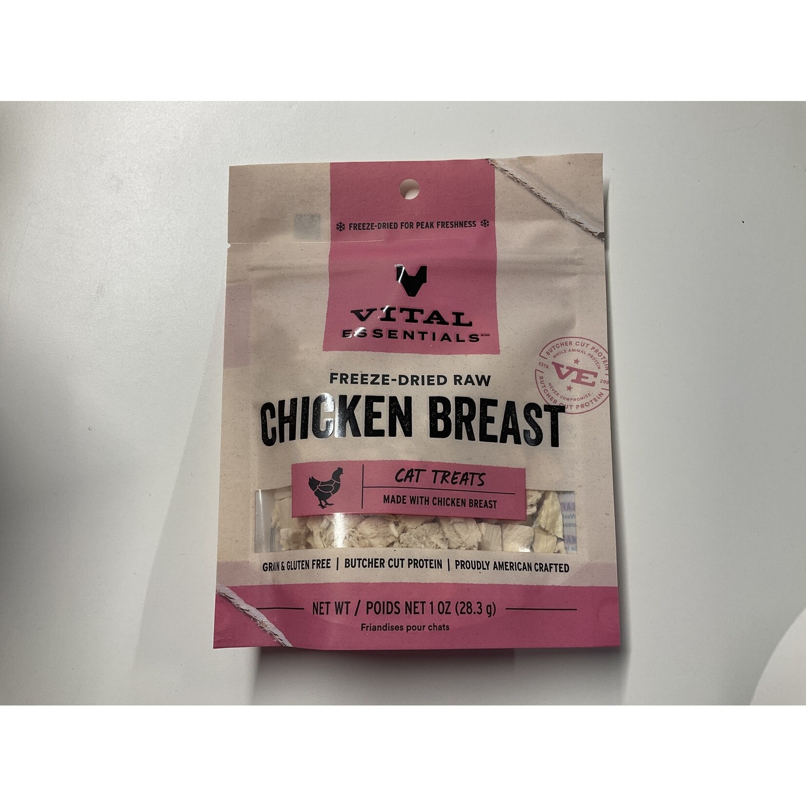 VITAL ESSENTIALS VE CAT CHICKEN BREAST FD TREAT 1OZ