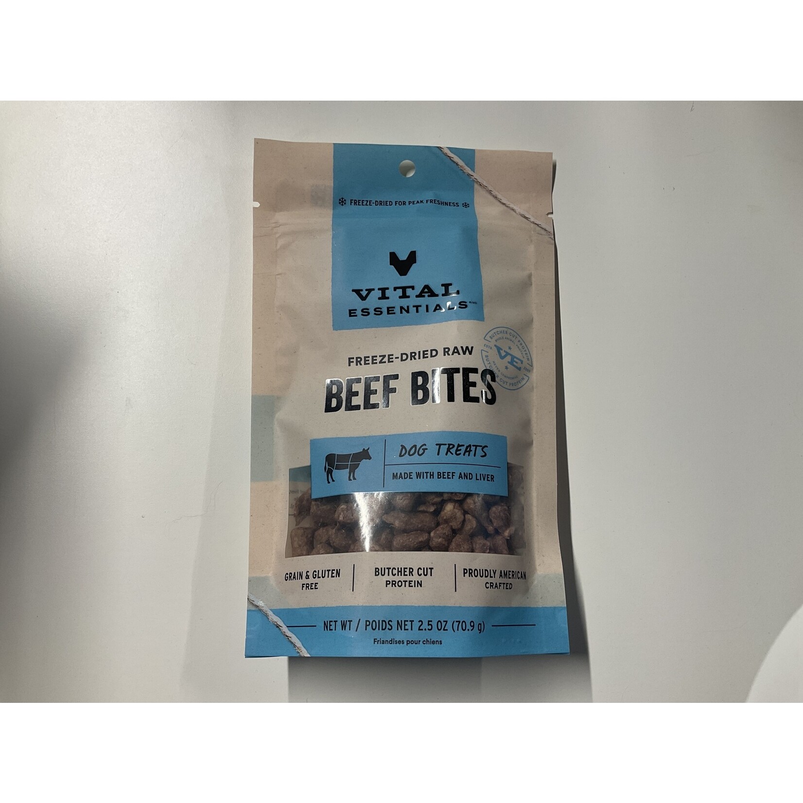 VITAL ESSENTIALS VE DOG BEEF BITES FD TREATS 2.5OZ