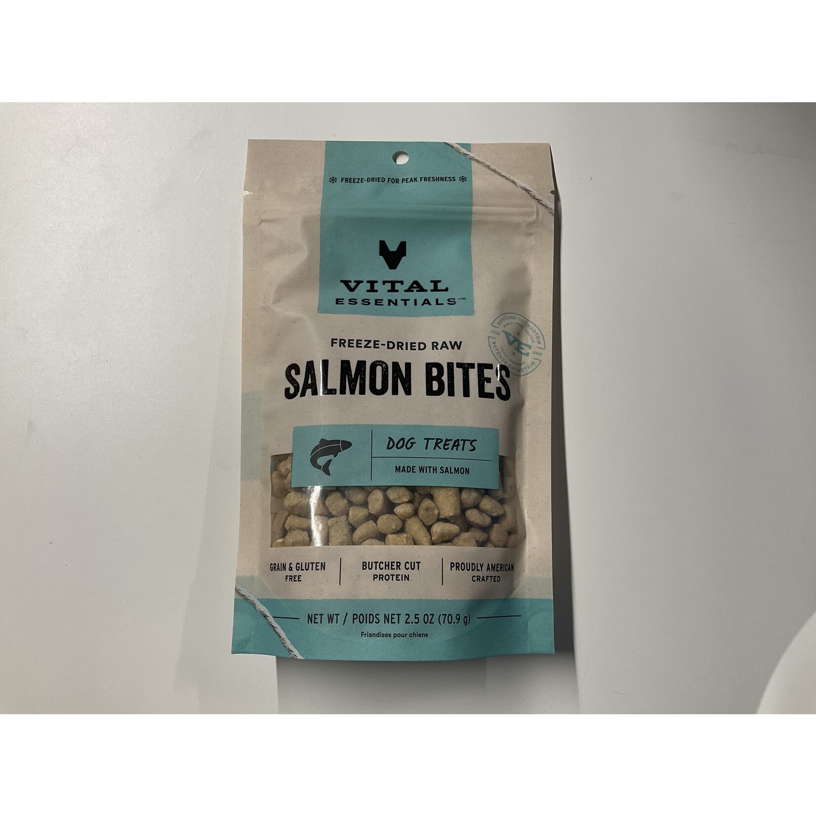 VITAL ESSENTIALS VE DOG SALMON BITES FD TREATS 2.5OZ