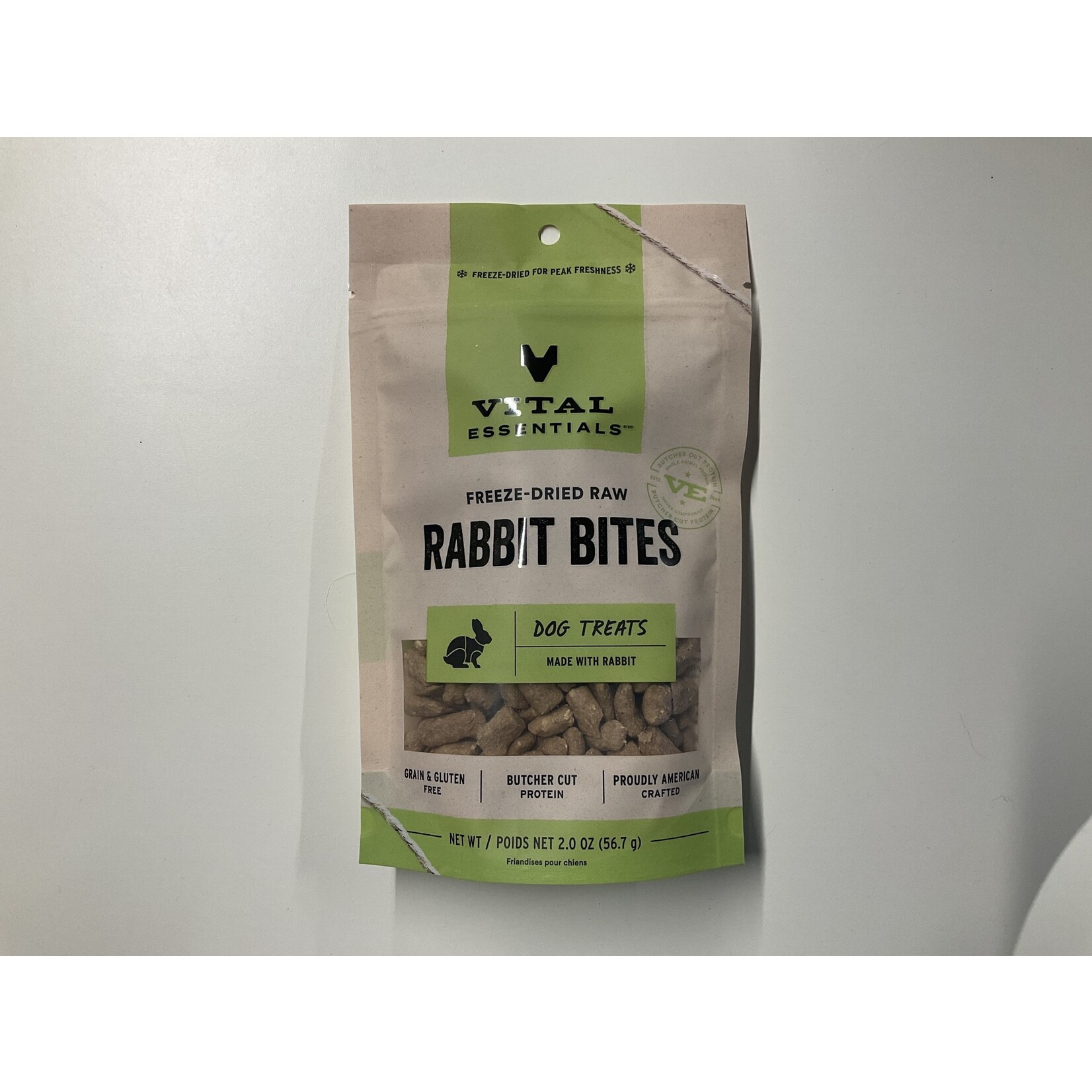 VITAL ESSENTIALS VE DOG RABBIT BITES FD TREATS 2.0OZ