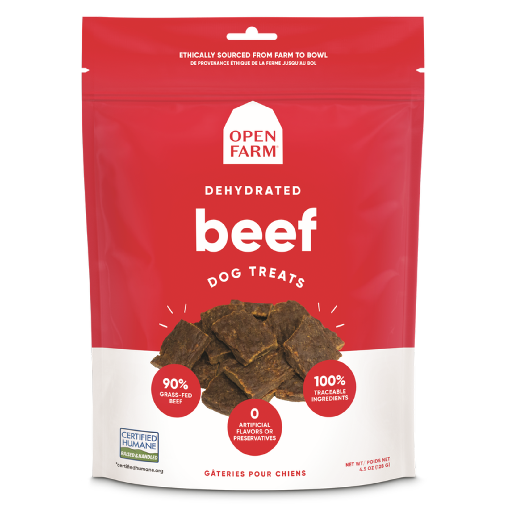 OPEN FARM OPEN FARM DOG DEHYDRATED TREAT BEEF 4.5OZ