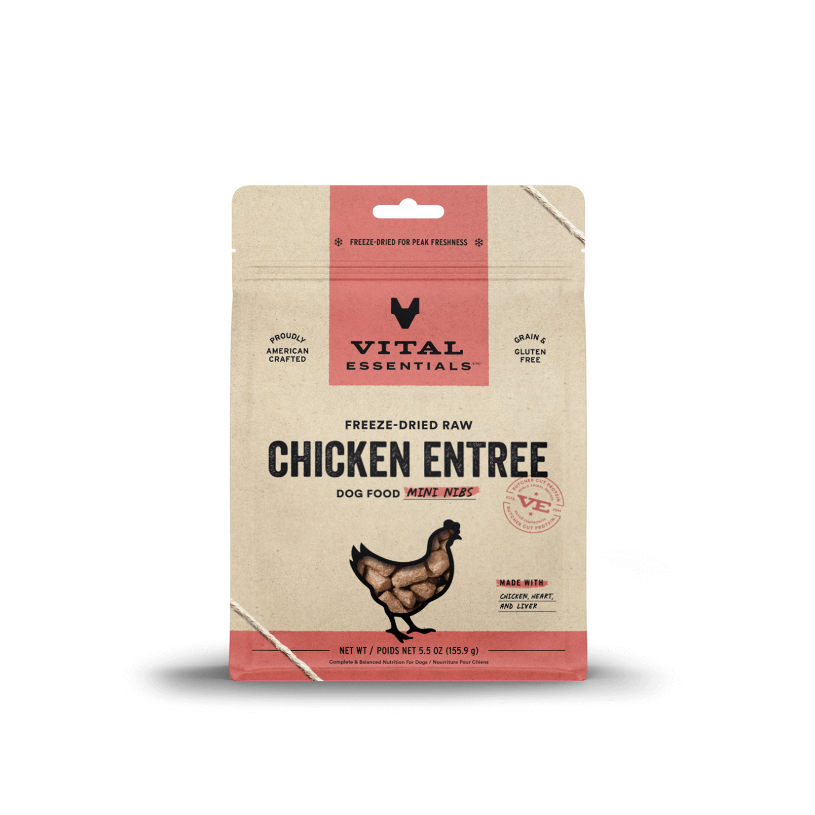 VITAL ESSENTIALS DOG MINI NIBS CHICKEN FD 5.5OZ