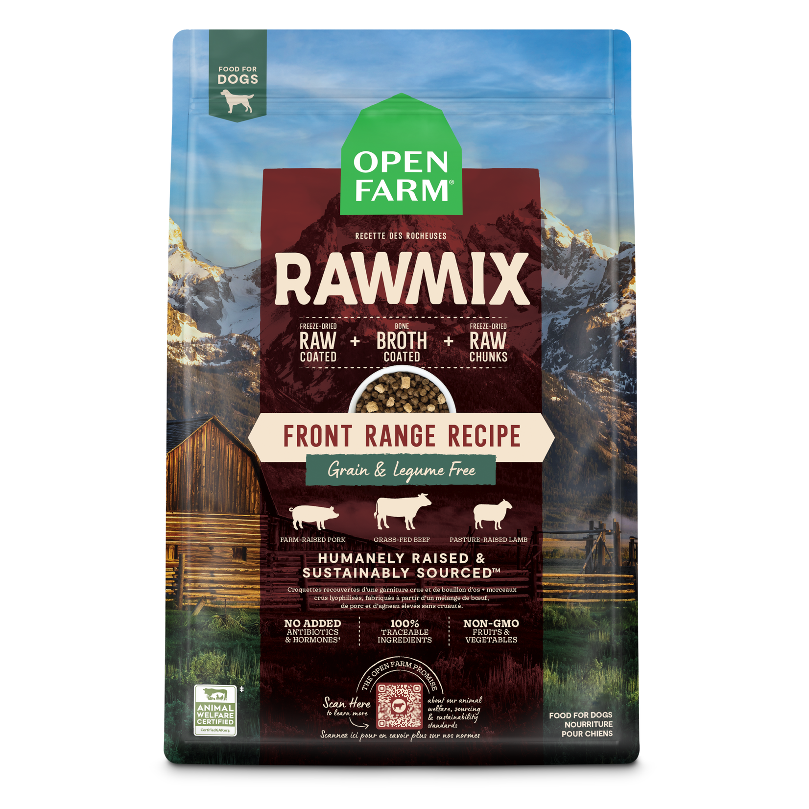 OPEN FARM DOG RAWMIX FRONT RANGE 20LB