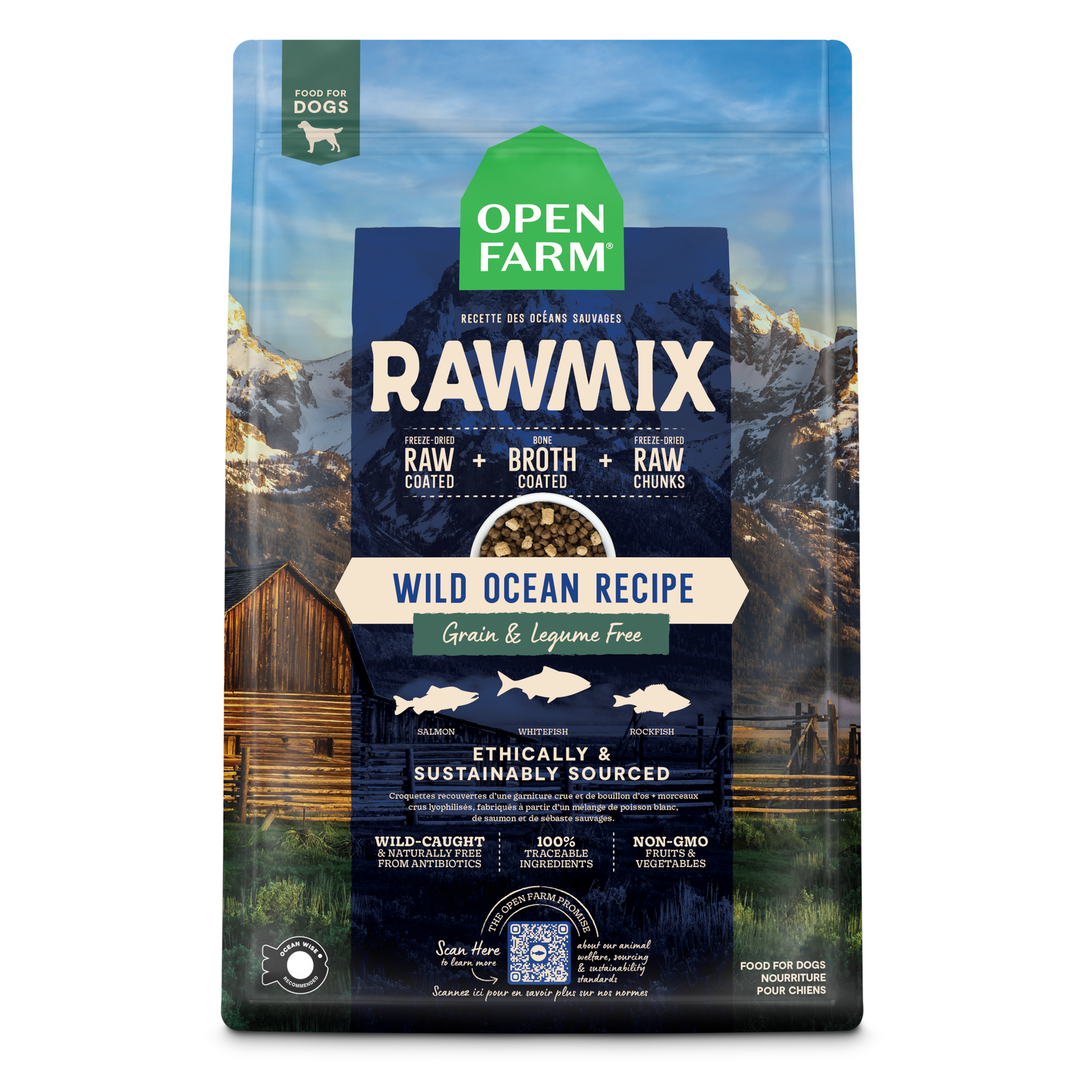 OPEN FARM DOG RAWMIX WILD OCEAN 20LB