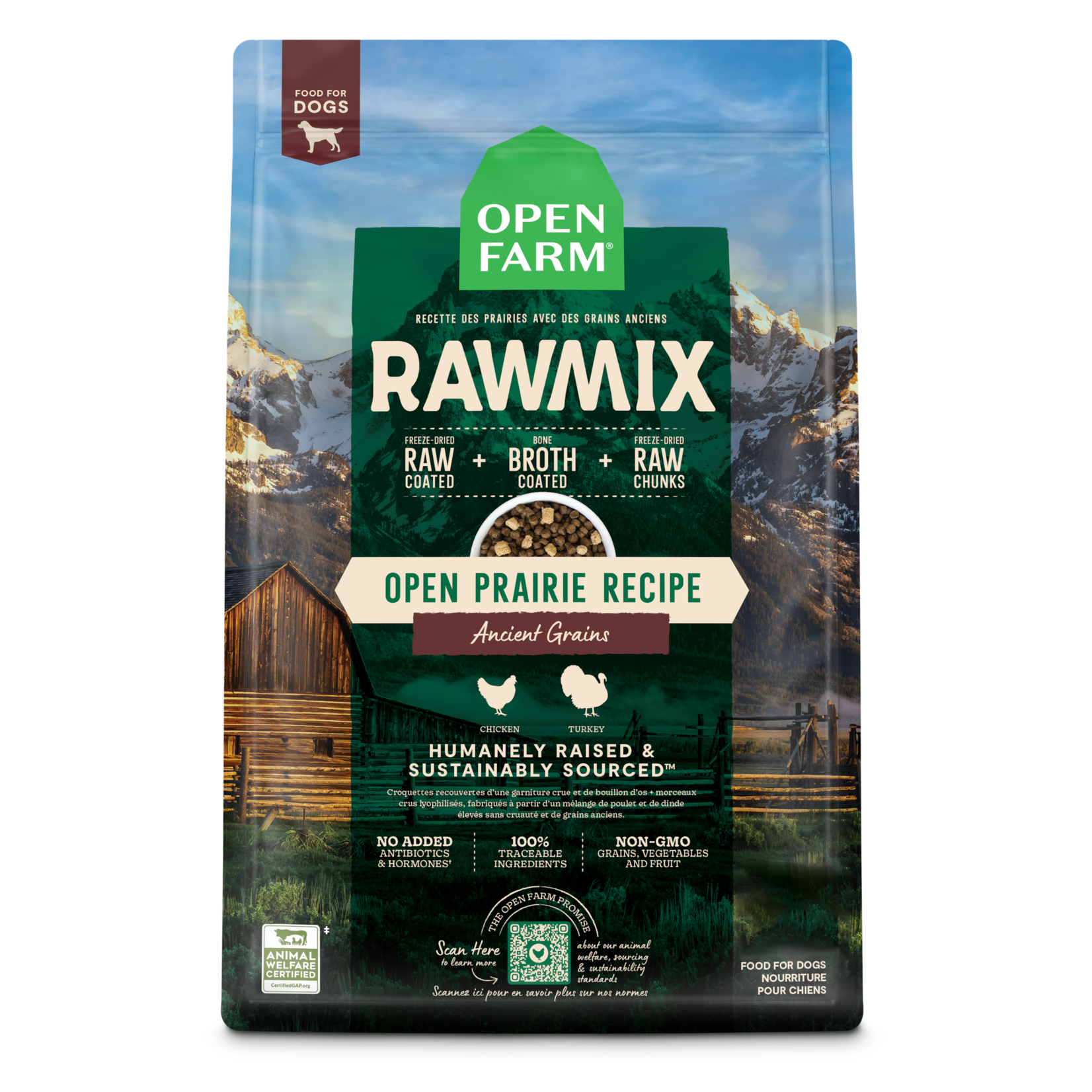 OPEN FARM DOG RAWMIX OPEN PRAIRIE ANCIENT GRAIN 20LB