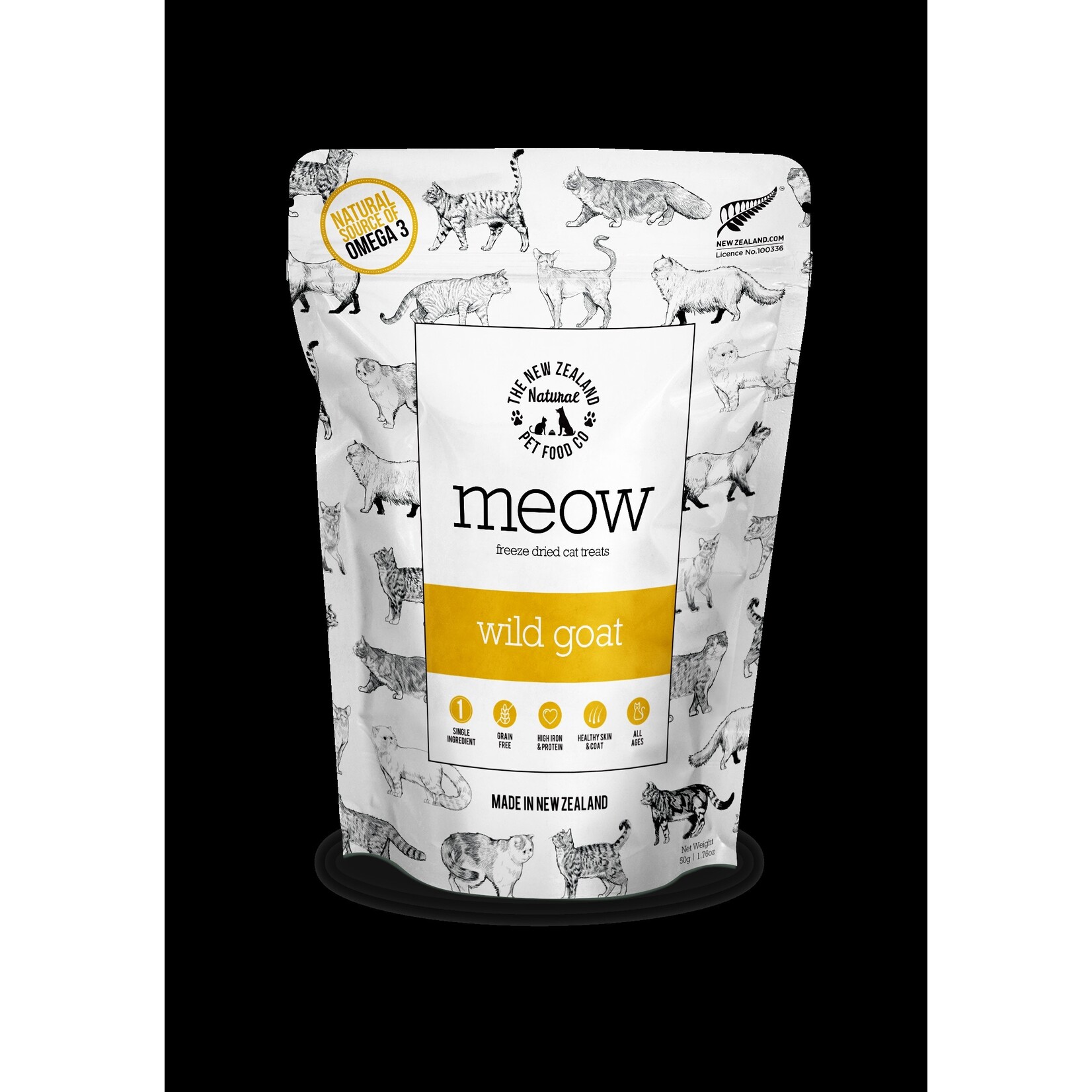 NEW ZEALAND NATURALS CAT MEOW GOAT FD TREAT 1.76OZ