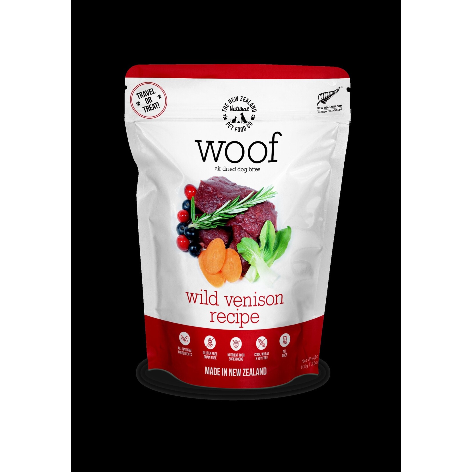 NEW ZEALAND NATURALS DOG WOOF VENISON AIR DRIED 3.5OZ