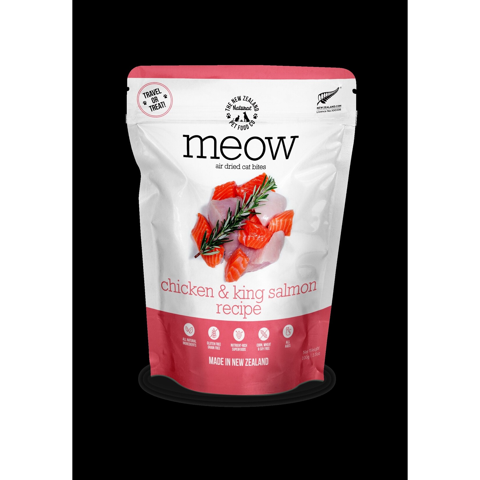 NEW ZEALAND NATURALS CAT MEOW CHICKEN SALMON AIR DRIED 3.5OZ