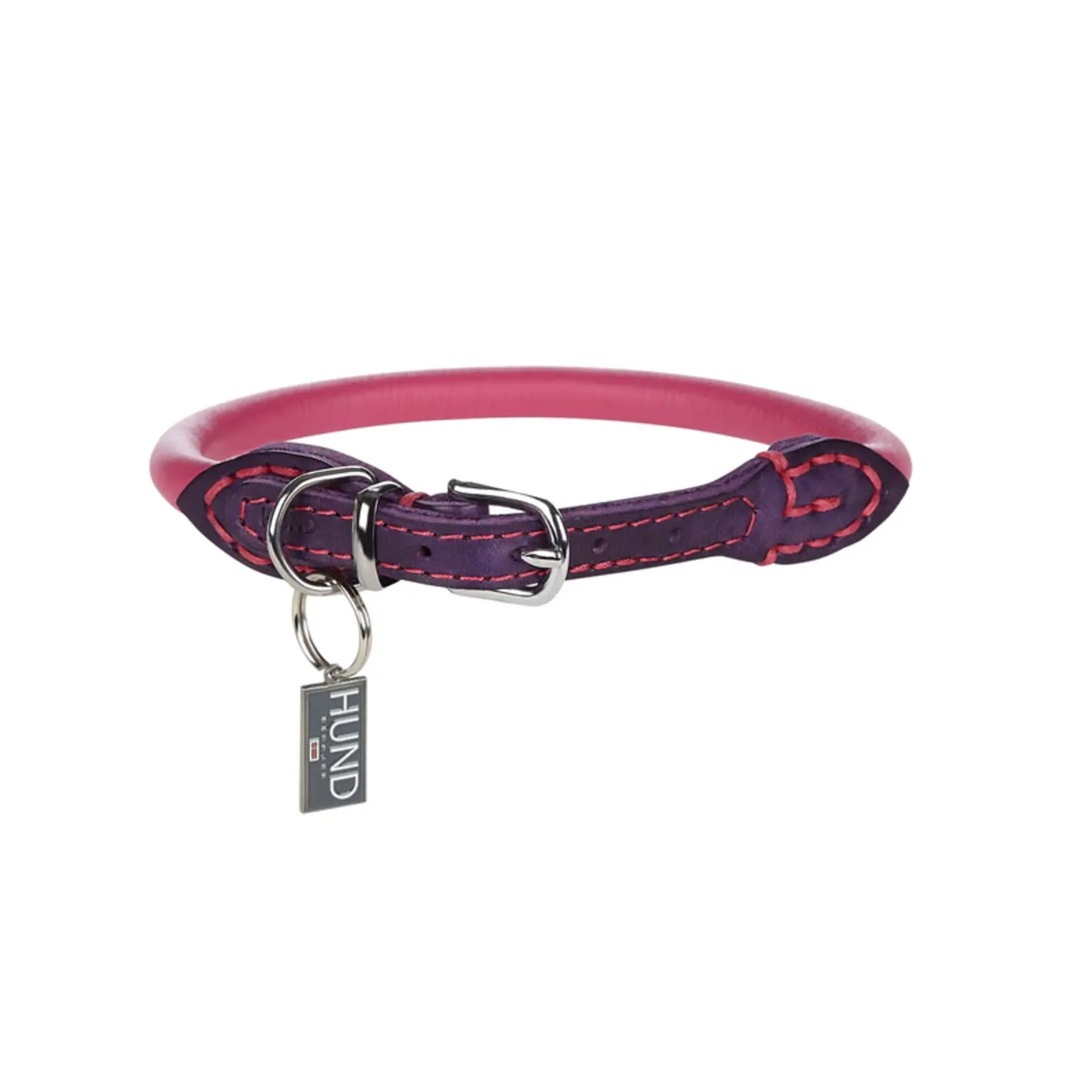 HUND LEATHER PINK COLLAR 1/4"-8"