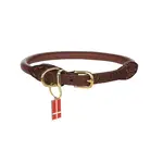 HUND LEATHER BROWN COLLAR 1/3"-16"