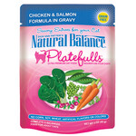 NATURAL BALANCE CAT PLATEFULLS CHICKEN SALMON GRAVY POUCH 3OZ