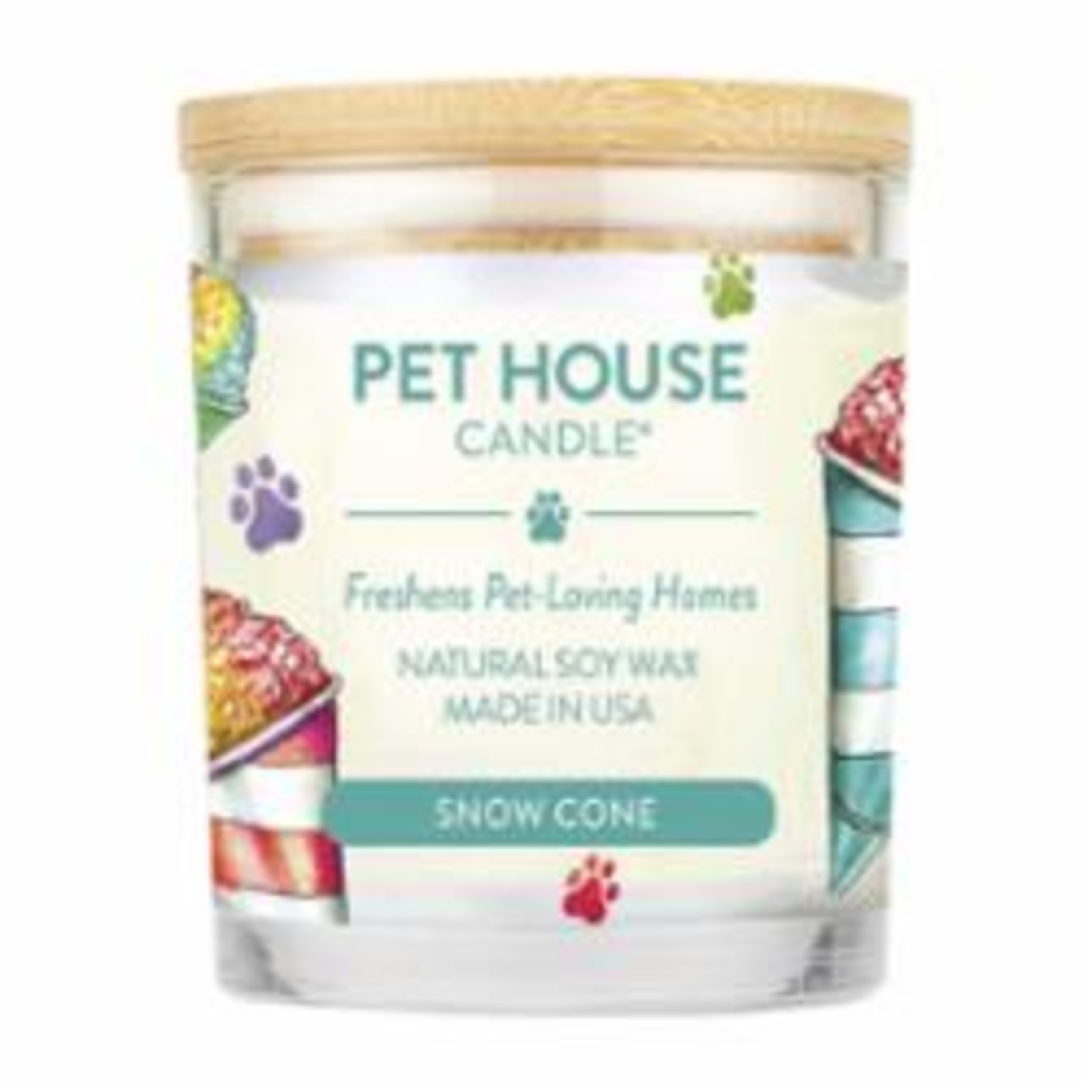 PET HOUSE SNOW CONE CANDLE 9OZ