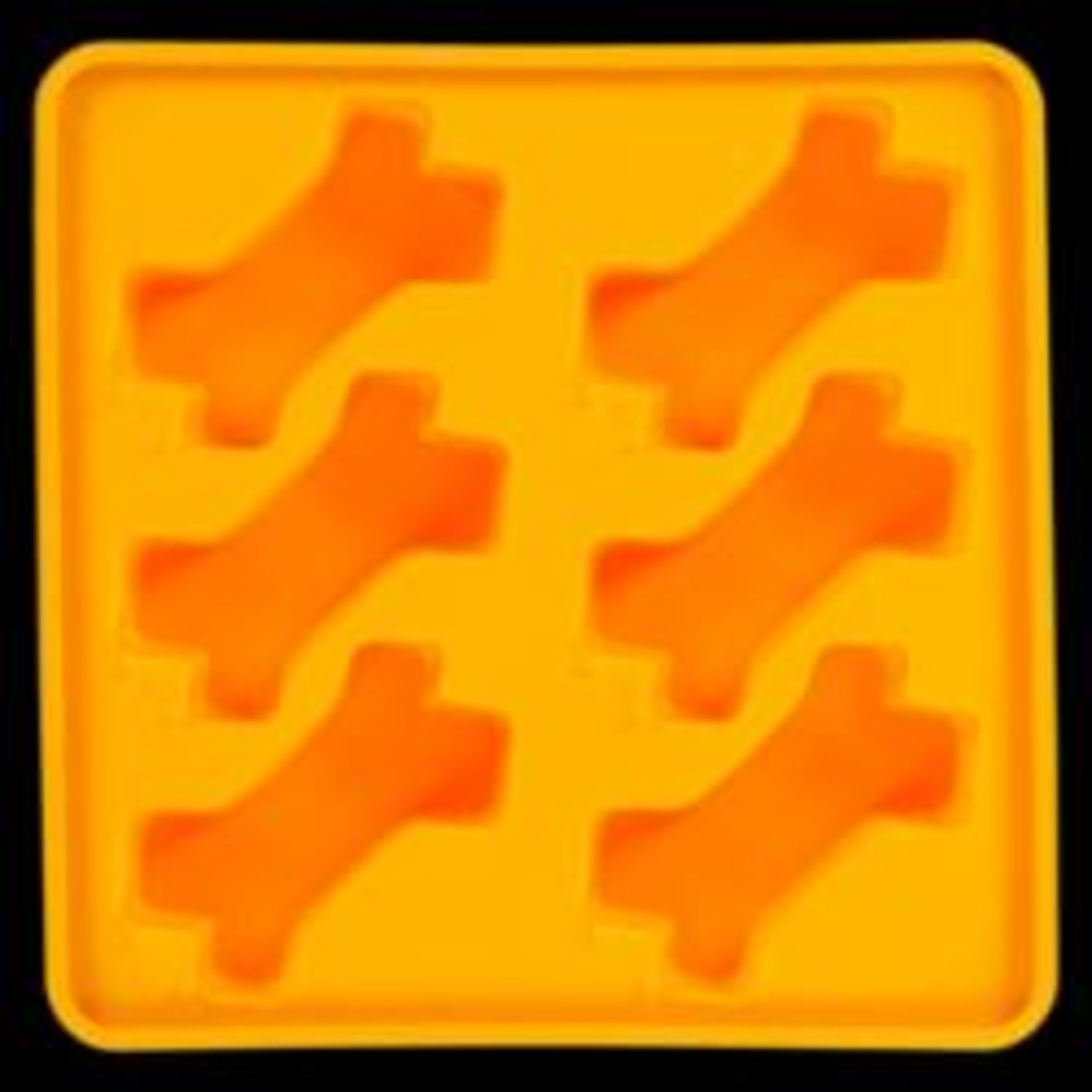 MESSY MUTTS SILICONE INTERACTIVE POPSICLE MOLD 10IN X 10IN ORANGE 6