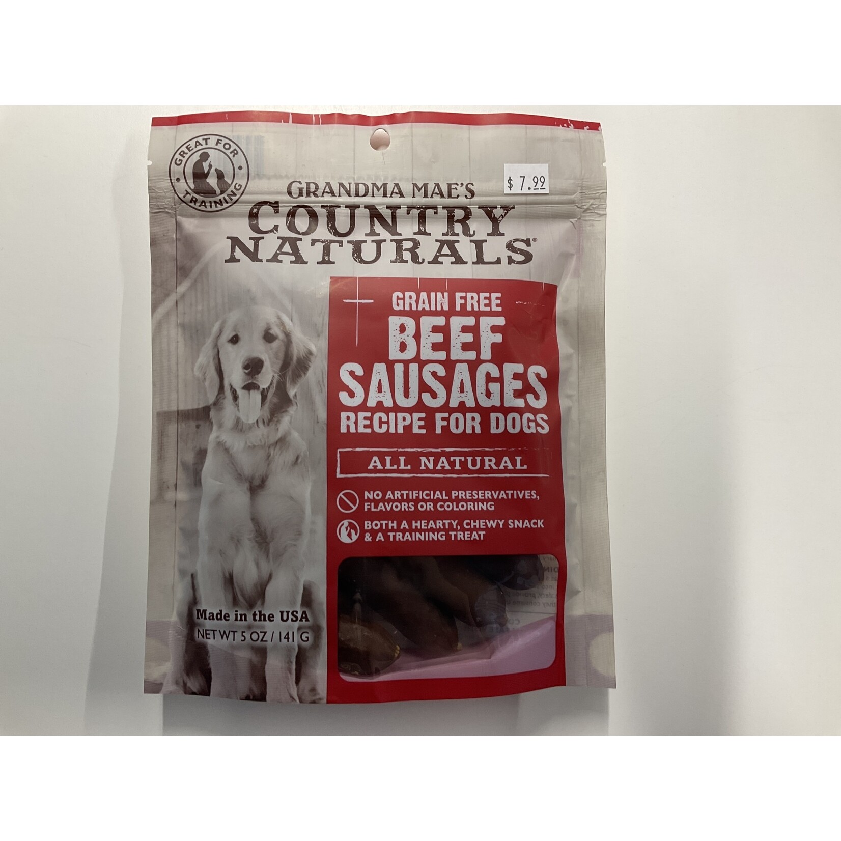 COUNTRY NATURALS DOG COUNTRY NATURALS BEEF SAUSAGES TREAT 5OZ