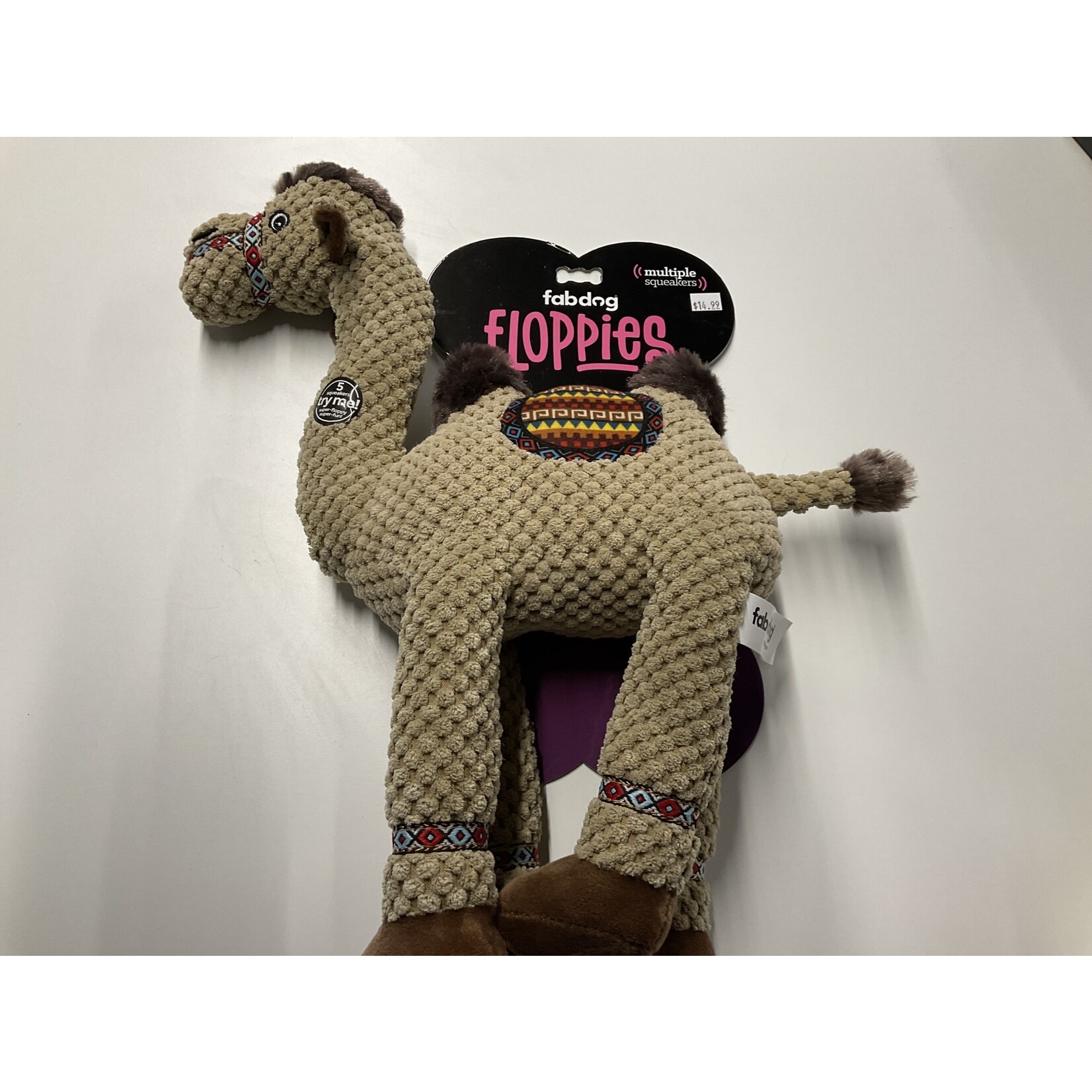 FAB DOG FLOPPY CAMEL PLUSH DOG TOY - LARGE