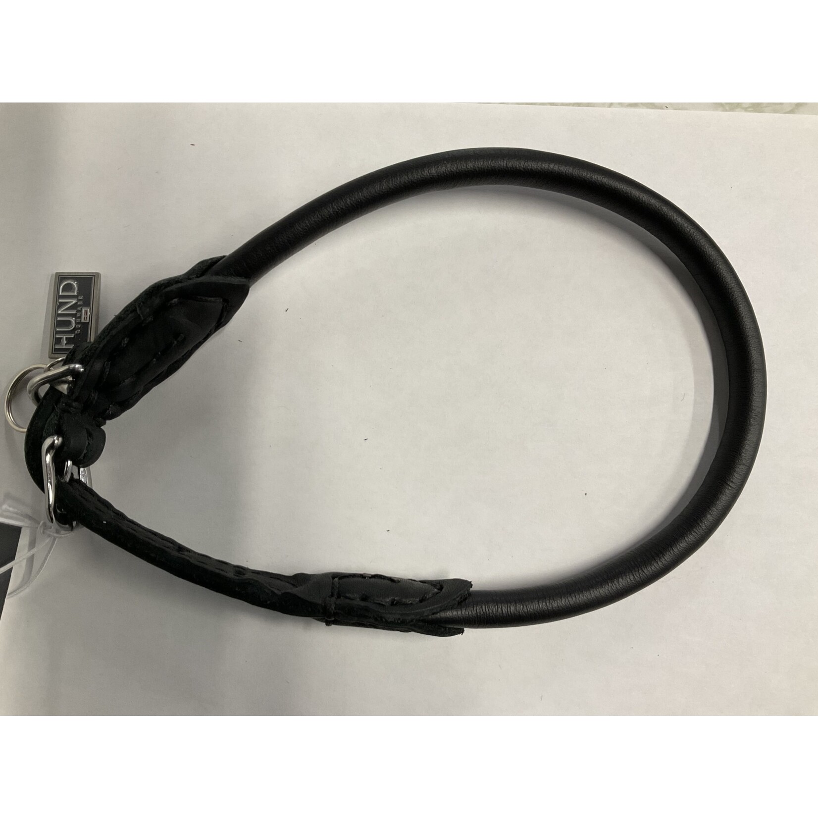 HUND LEATHER BLACK COLLAR 2/5" -18"