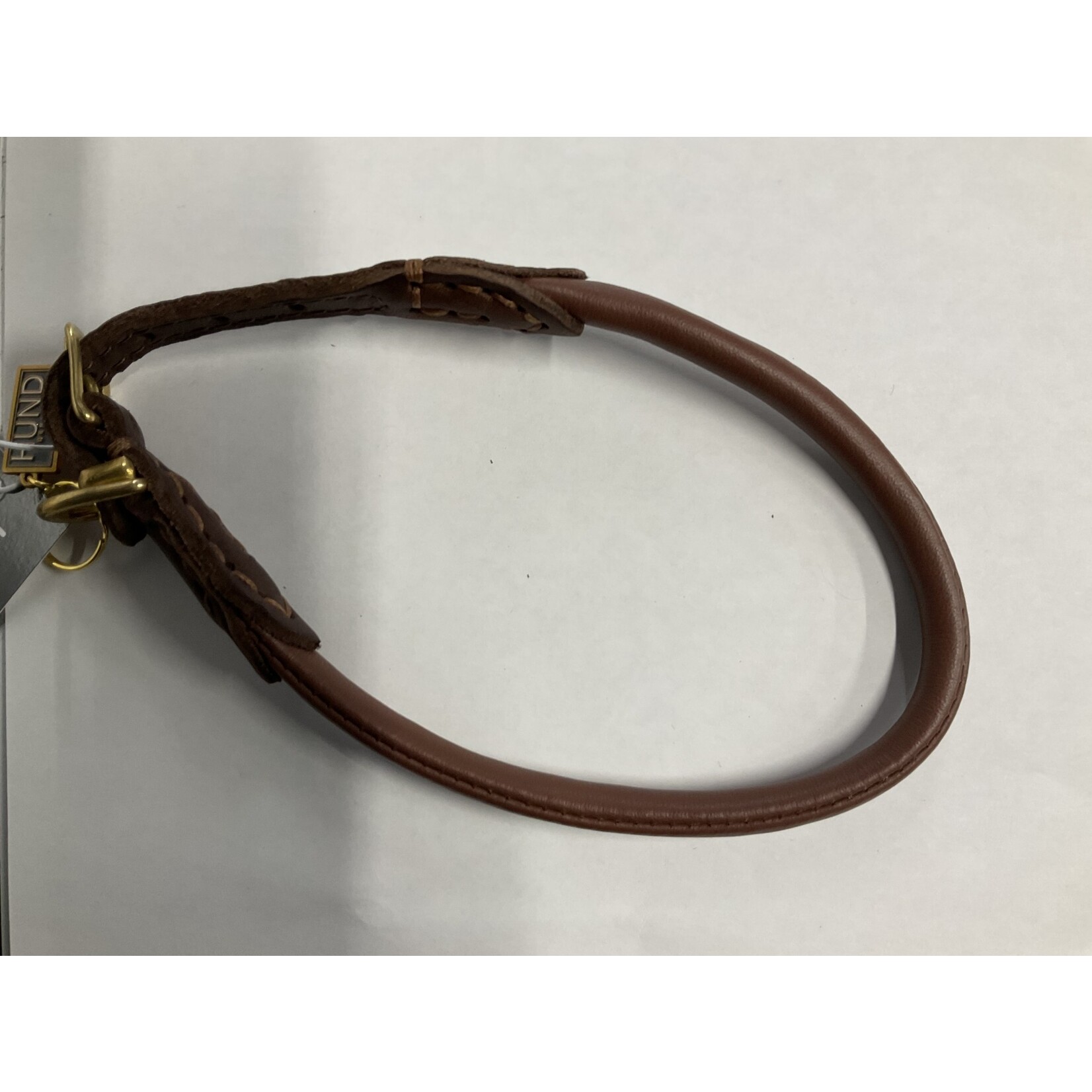 HUND LEATHER BROWN COLLAR 1/4"-14"