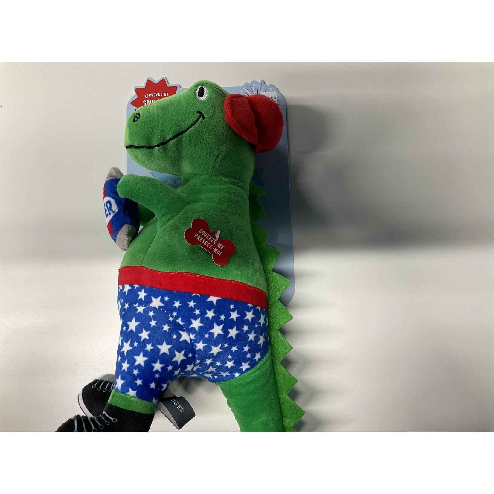 PETSHOP PATRIOTIC T-REX DOG TOY