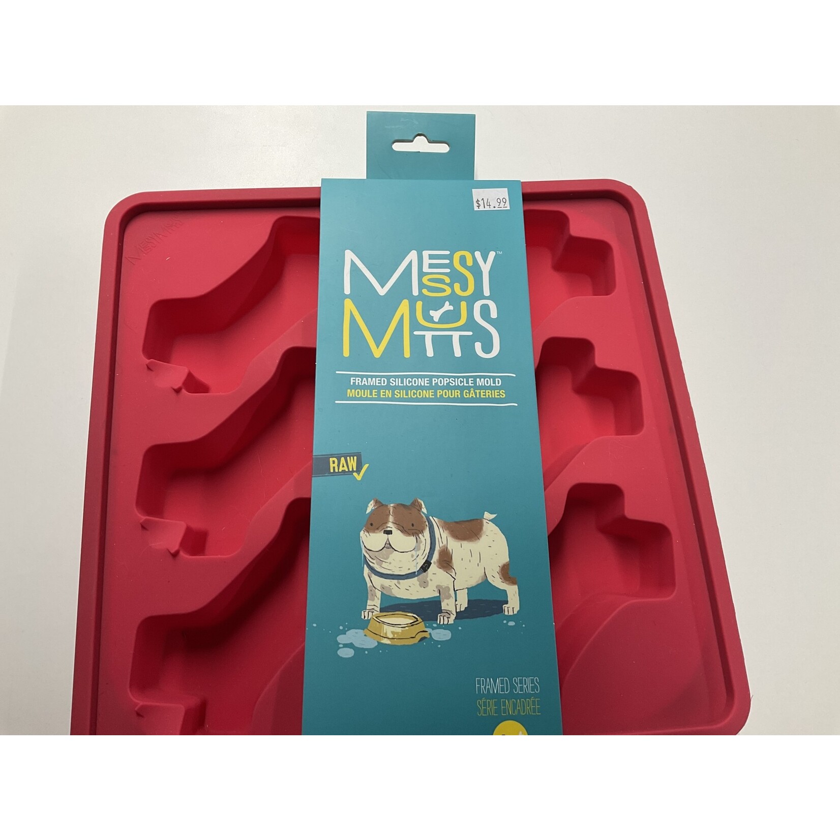 MESSY MUTTS SILICONE INTERACTIVE POPSICLE MOLD 10IN X 10IN WATERMELON 6