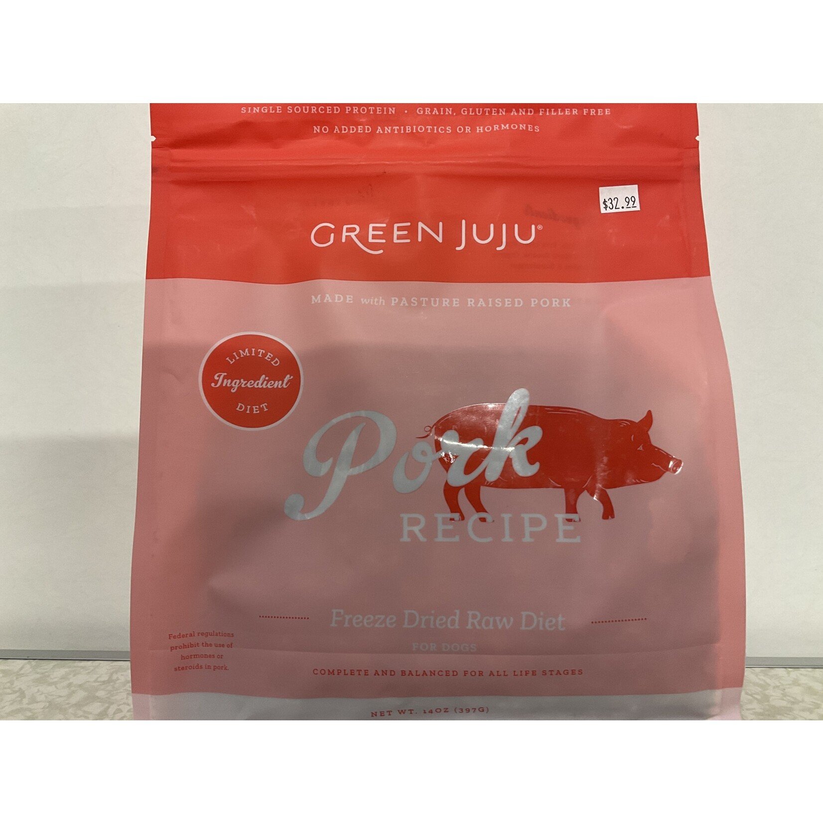 GREEN JUJU DOG LIMITED INGREDIENT DIET PORK FD