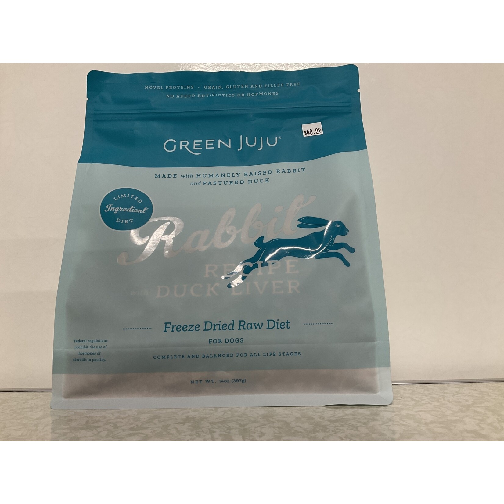 GREEN JUJU DOG LIMITED INGREDIENT DIET RABBIT DUCK LIVER FD 14OZ