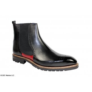 Emilio Franco Emilio Franco Dario Men's Shoes Black Calf-Skin Leather Chelsea Boots (EF3608)