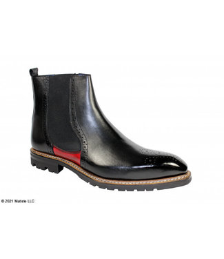 Emilio Franco Emilio Franco Dario Men's Shoes Black Calf-Skin Leather Chelsea Boots (EF3608)