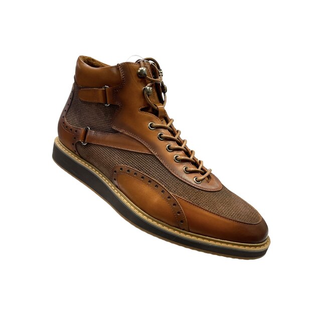 Giovanni Men's Leather Dress Boot Perforated Texture (Jonathan)