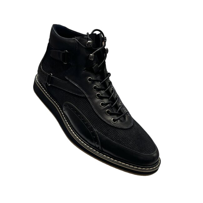 Giovanni Giovanni Men's Leather Dress Boot Perforated Texture (Jonathan)