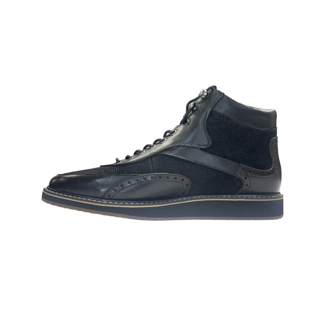 Giovanni Giovanni Men's Leather Dress Boot Perforated Texture (Jonathan)