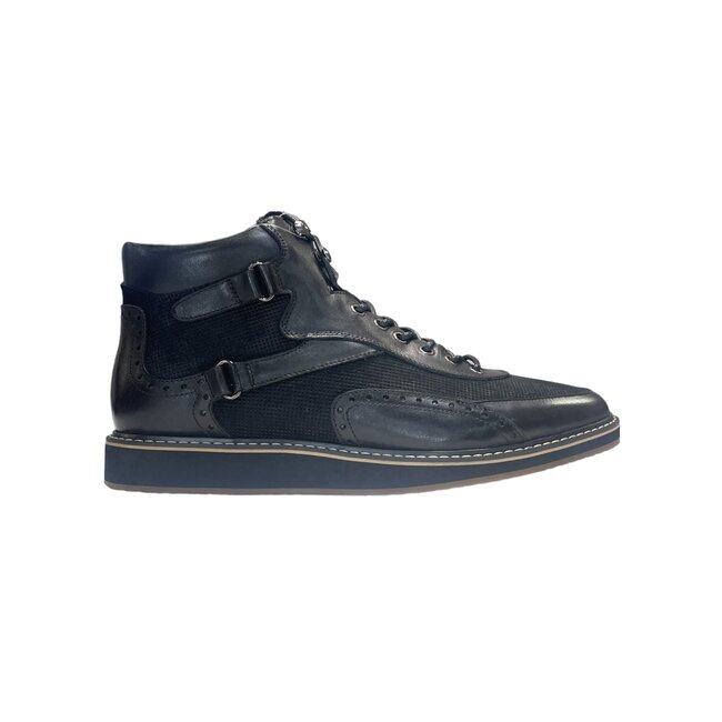 Giovanni Giovanni Men's Leather Dress Boot Perforated Texture (Jonathan)