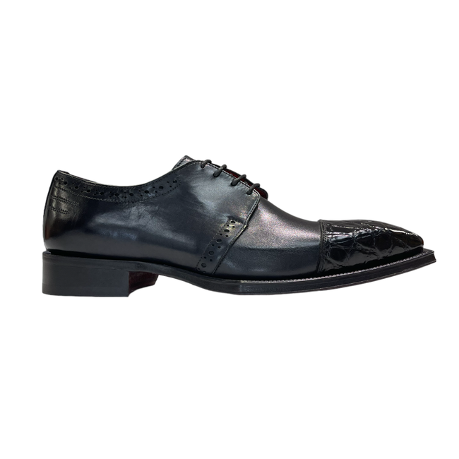 Fennix Fennix Calf and Alligator Lace-up Shoes (FX2070)