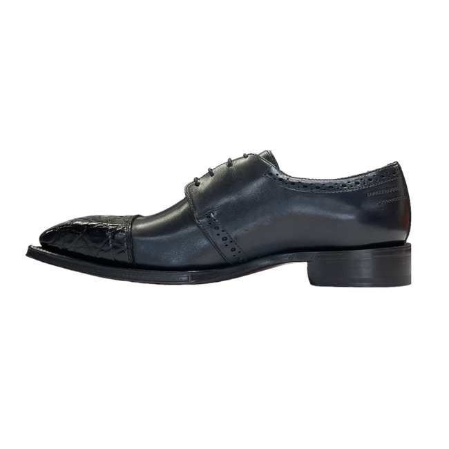Fennix Fennix Calf and Alligator Lace-up Shoes (FX2070)