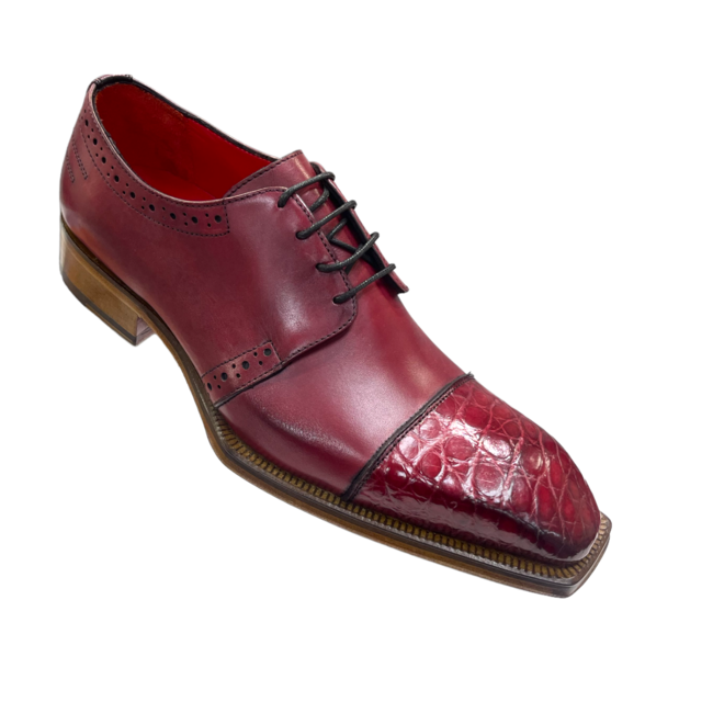 Fennix Fennix Calf and Alligator Lace-up Shoes (FX2070)
