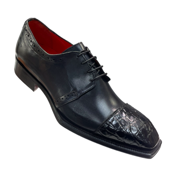 Fennix Fennix Calf and Alligator Lace-up Shoes (FX2070)