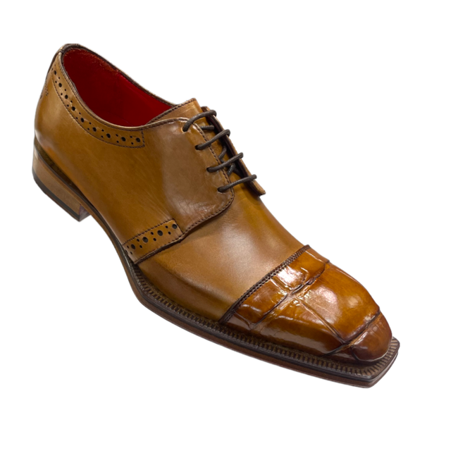 Fennix Fennix Calf and Alligator Lace-up Shoes (FX2070)