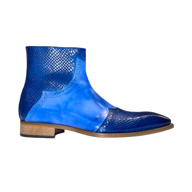 Duca Duca Genuine Calf Leather Python Print Boot