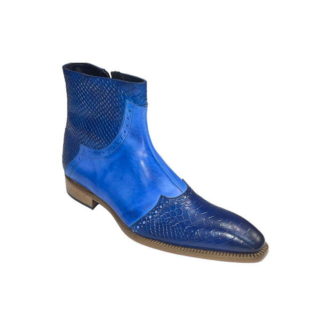 Duca Genuine Calf Leather Python Print Boot