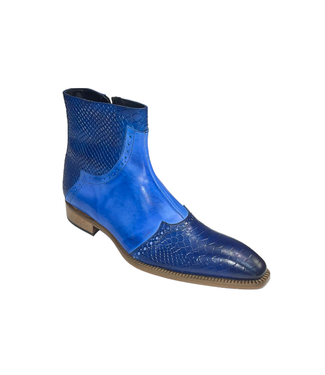 Duca Duca Genuine Calf Leather Python Print Boot