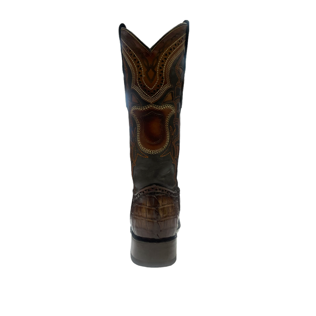 European Square Toe Caiman Tail Los Altos (760116) Brown