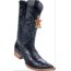 Los Altos Los Altos Men's 3X toe Ostrich Cowboy Boots Black (950305)