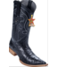 Los Altos Los Altos Men's 3X toe Ostrich Cowboy Boots Black (950305)