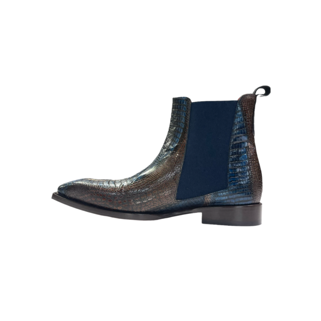Emilio Franco Emilio Franco "EF311A"   Genuine Calfskin Lizard Ankle Boots.