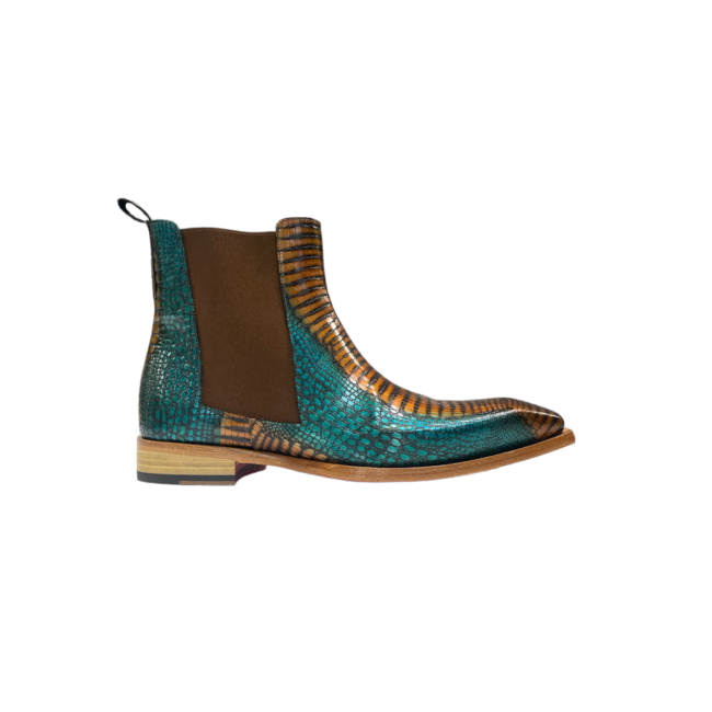 Emilio Franco "EF311A"   Genuine Calfskin Lizard Ankle Boots.