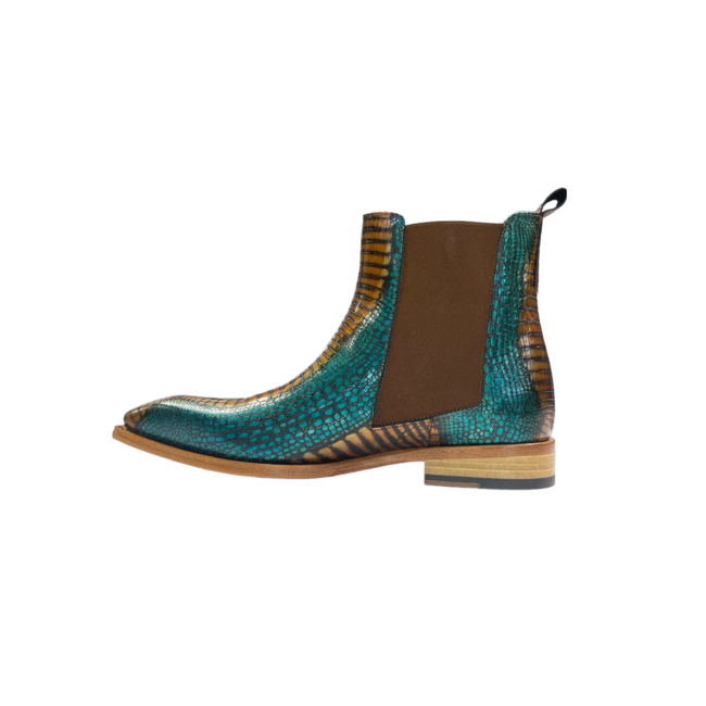 Emilio Franco "EF311A"   Genuine Calfskin Lizard Ankle Boots.