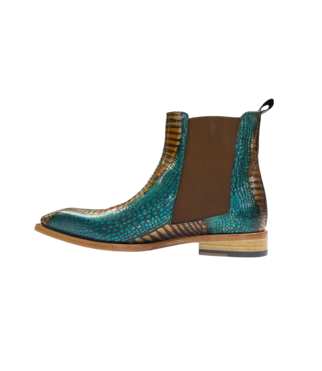 Emilio Franco Emilio Franco "EF311A"   Genuine Calfskin Lizard Ankle Boots.