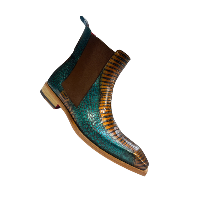 Emilio Franco "EF311A"   Genuine Calfskin Lizard Ankle Boots.